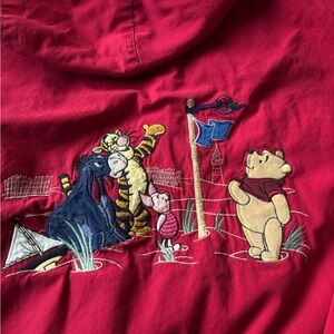 90s embroidered Winnie the Pooh windbreaker/rain coat